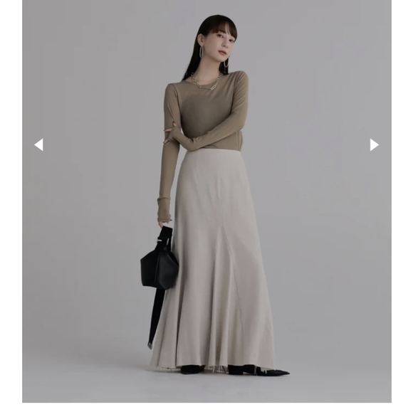 Vintage Dalia 90s Linen Rayon Maxi mermaid hem Skirt Charcoal Size 14 - Picture 13 of 15